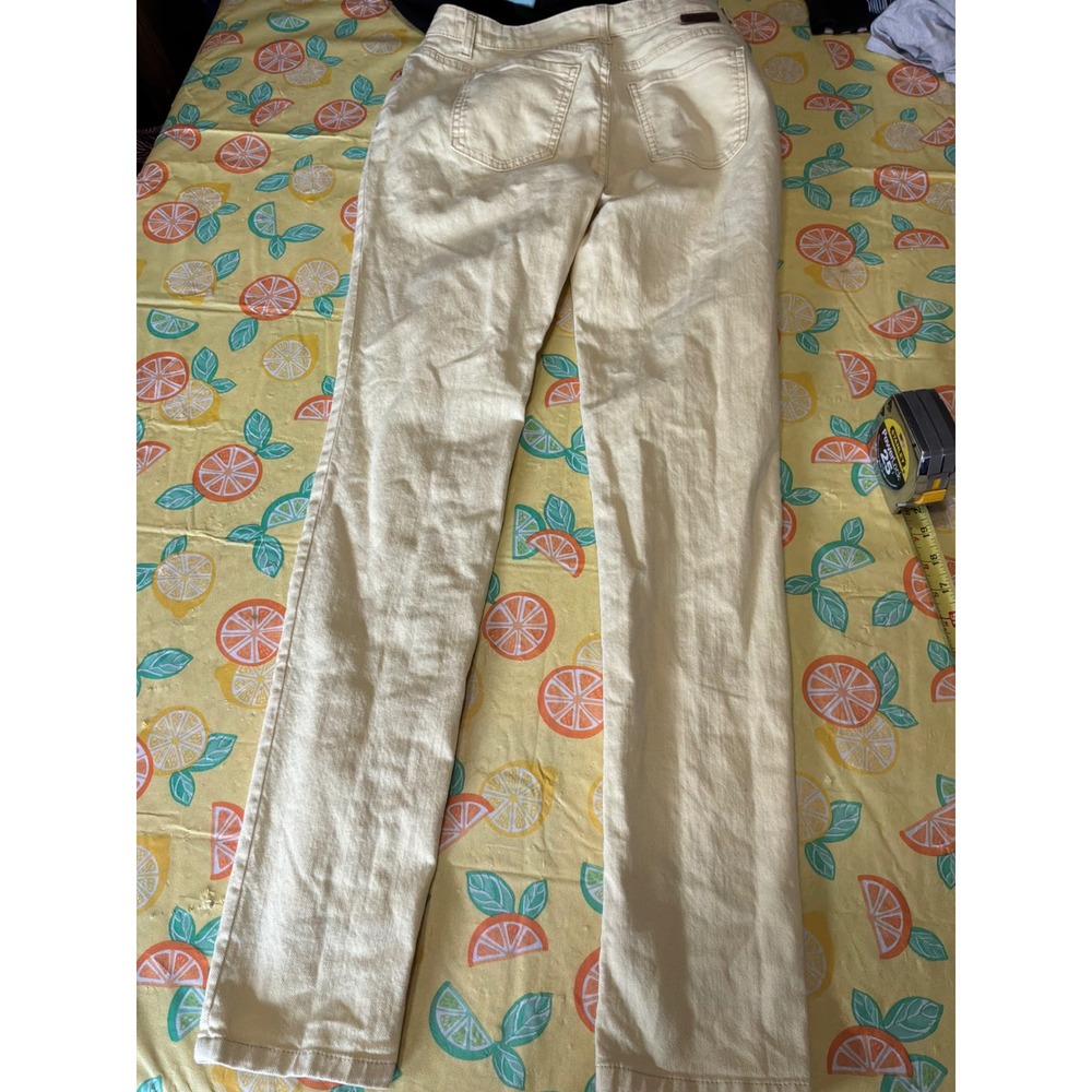 Boden Straight Leg Jeans Women 8L Yellow Slim Pastel Long Inseam Denim Pants